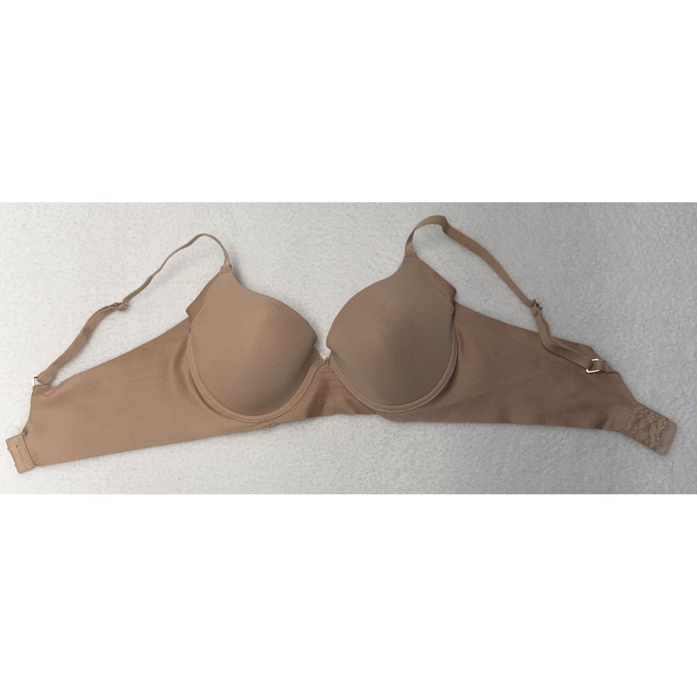 36B TAHARI Womens Beige‎ Lined Underwire Wide Band Back Closure Demi Bra